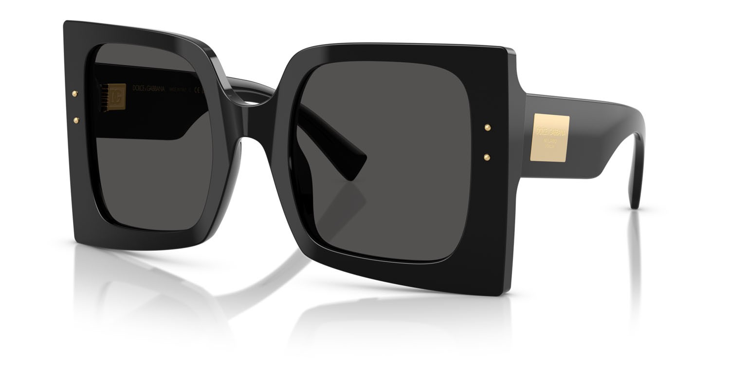 Sunglasses Dolce & Gabbana DG 4490 (501/87) color nero shape square lenses grigio scuro