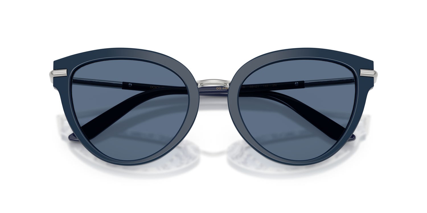 Sonnenbrillen Dolce & Gabbana DG 4492 (341419) farbe blue on blue maiolica form schmetterling gläser blu