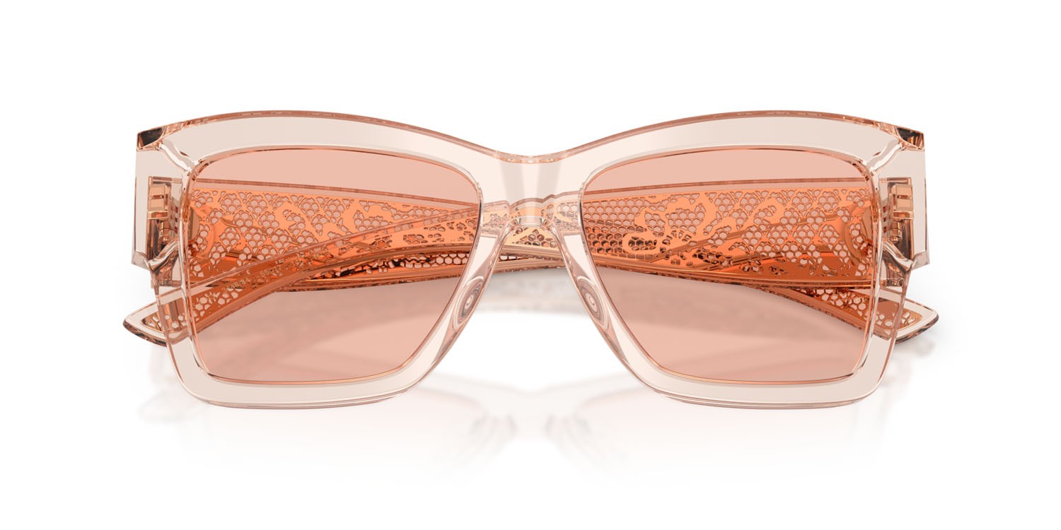 Sunglasses Dolce & Gabbana DG 4493 (314884) color rosa trasparente shape square lenses rosa scuro