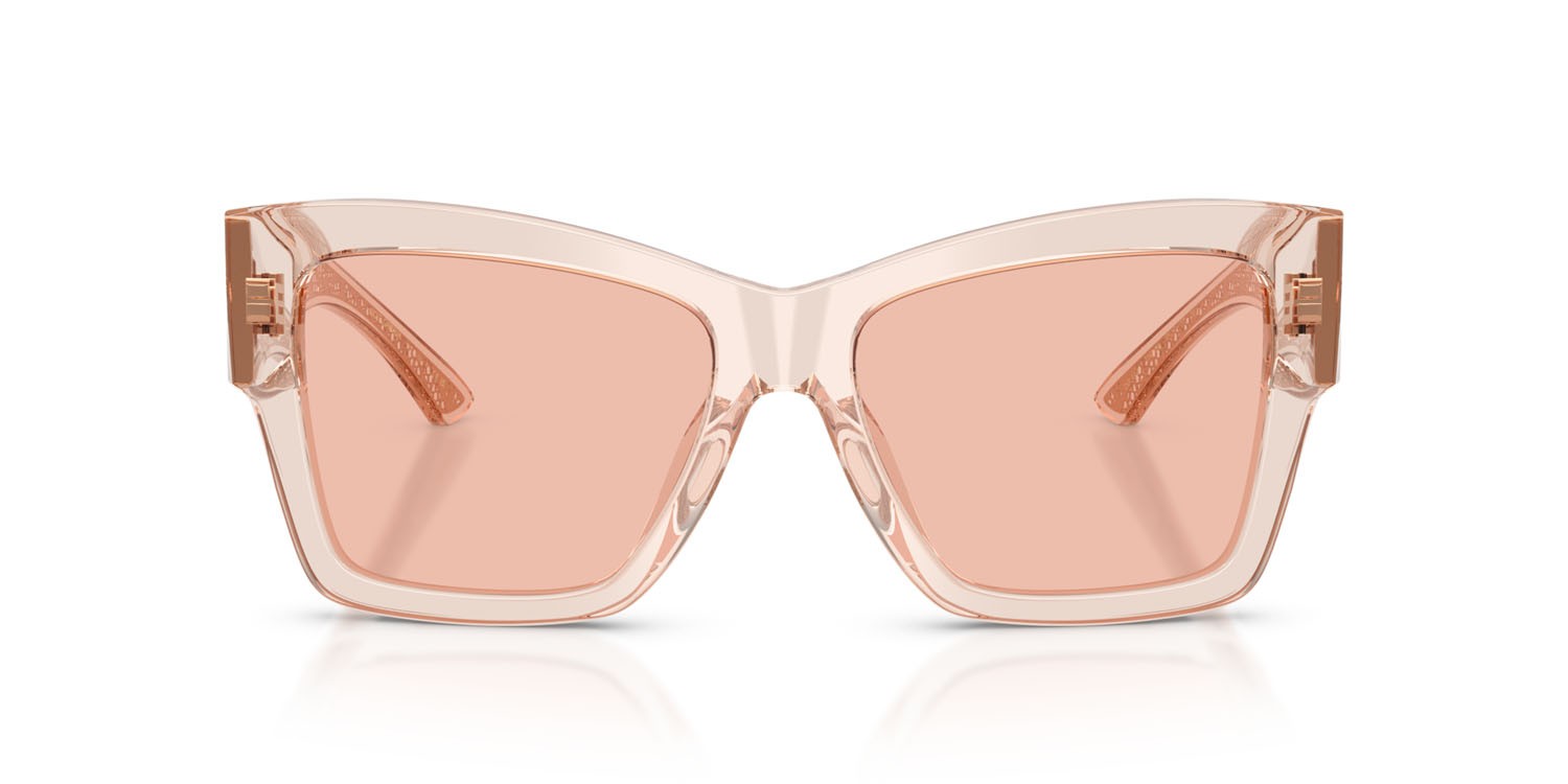 Sunglasses Dolce & Gabbana DG 4493 (314884) color rosa trasparente shape square lenses rosa scuro
