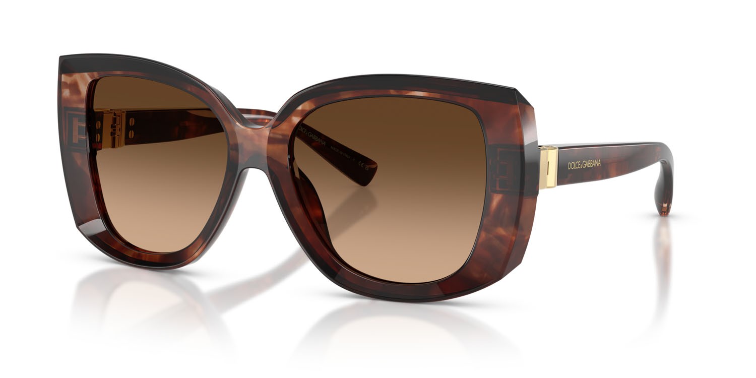 Sunglasses Dolce & Gabbana DG 4495 (322274) color havana rosso scuro shape square lenses marrone sfumato