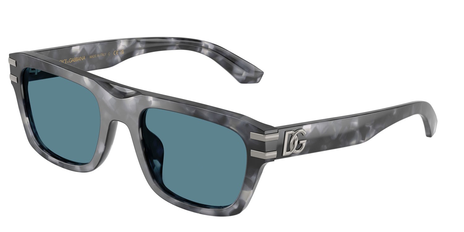 Occhiali da sole Dolce & Gabbana DG 4496 (3445/1) colore havana grigio forma rettangolare lenti grigio