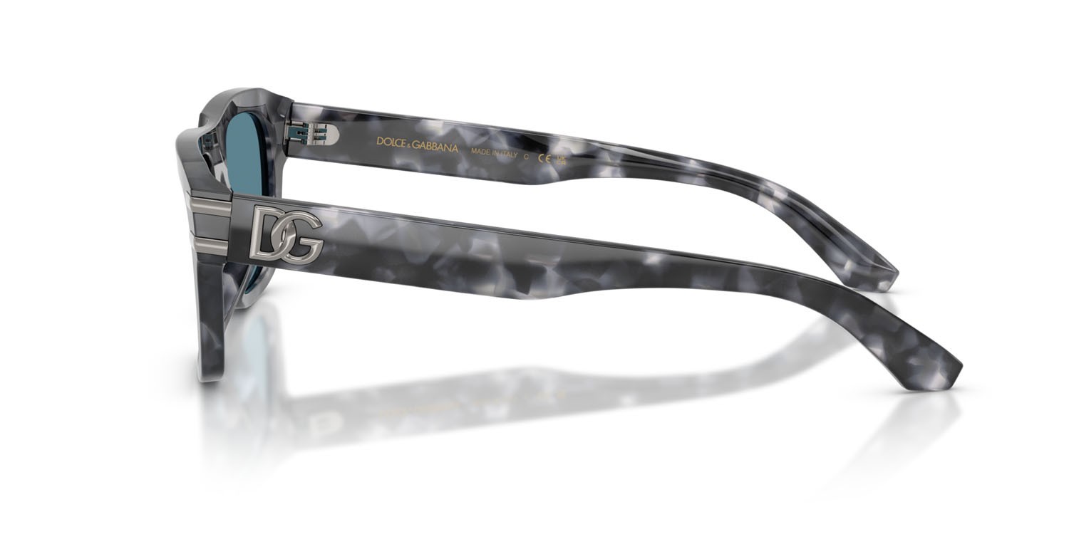 Occhiali da sole Dolce & Gabbana DG 4496 (3445/1) colore havana grigio forma rettangolare lenti grigio