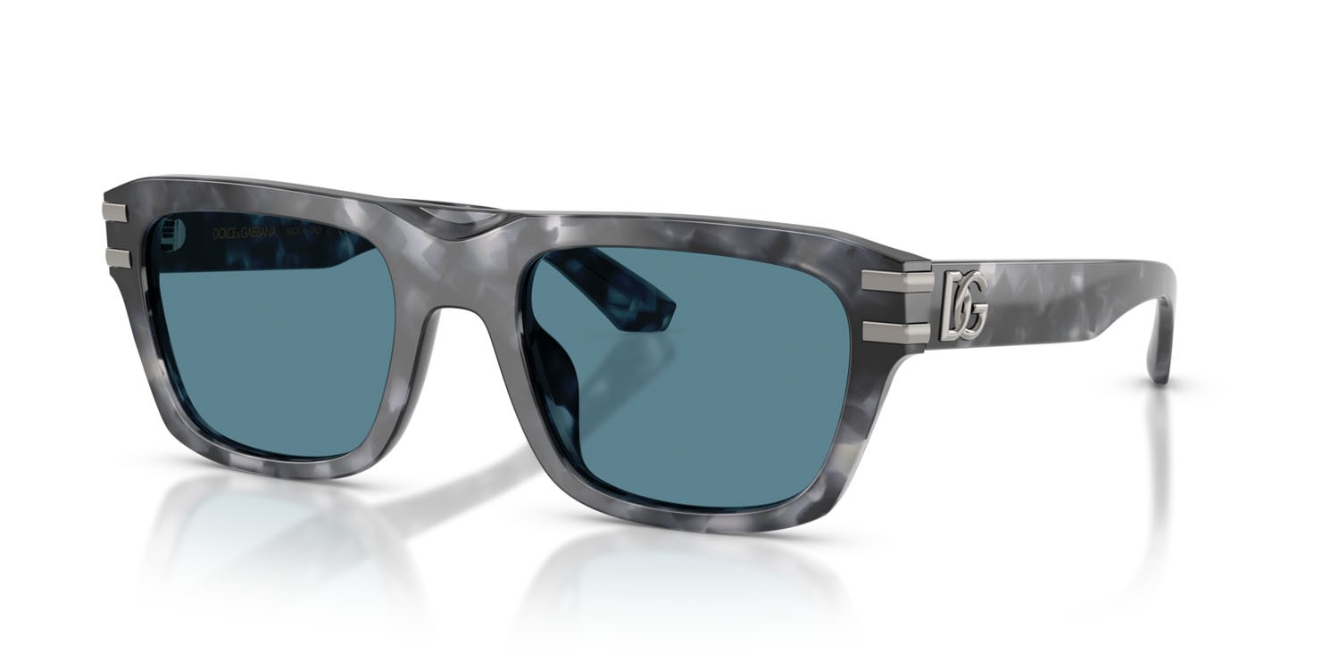 Occhiali da sole Dolce & Gabbana DG 4496 (3445/1) colore havana grigio forma rettangolare lenti grigio