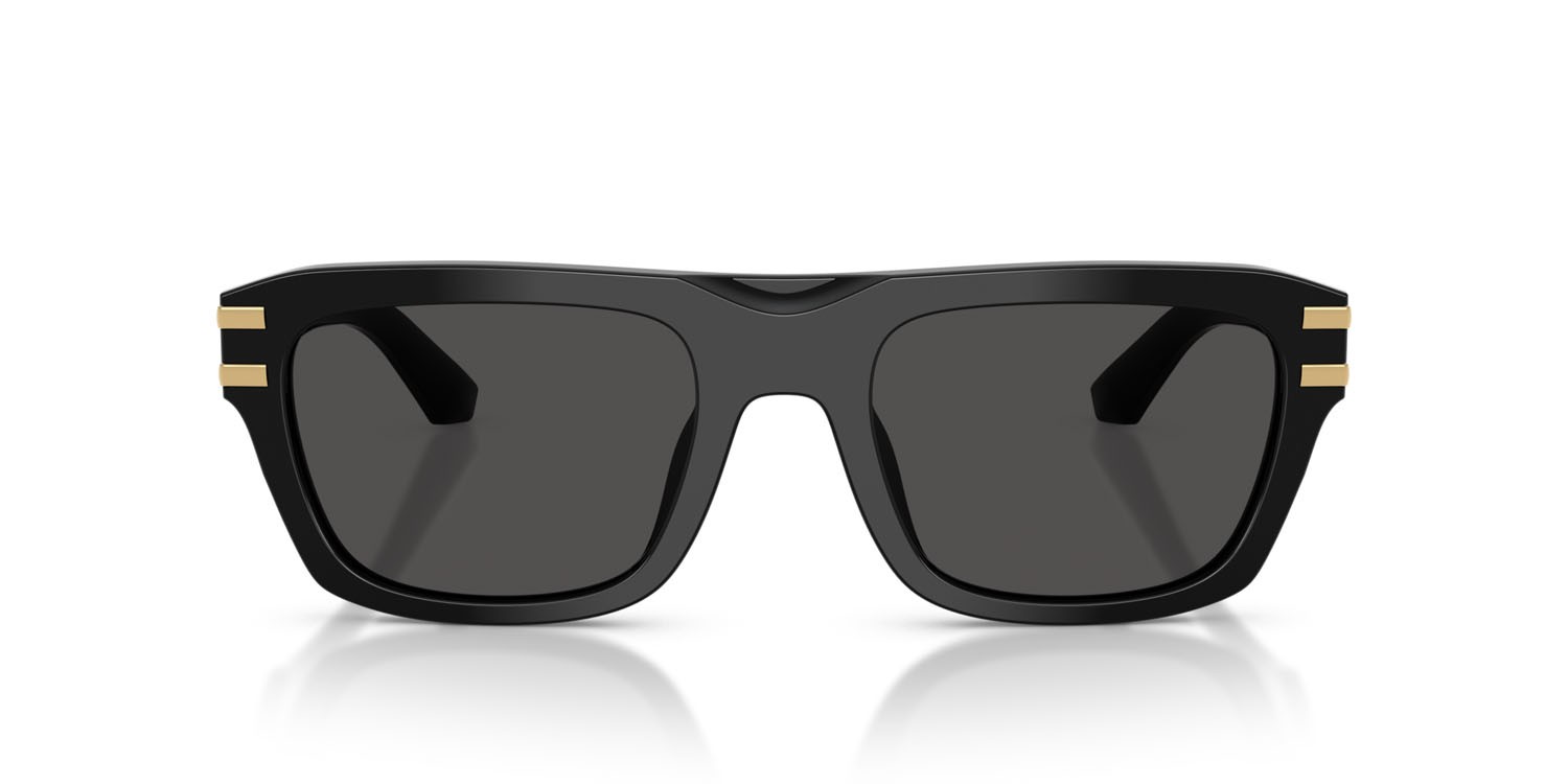 Occhiali da sole Dolce & Gabbana DG 4496 (501/87) colore nero forma rettangolare lenti grigio scuro