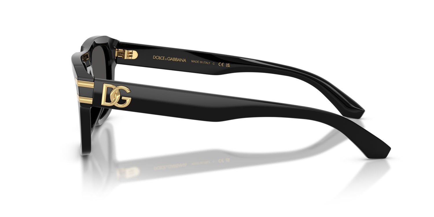 Occhiali da sole Dolce & Gabbana DG 4496 (501/87) colore nero forma rettangolare lenti grigio scuro