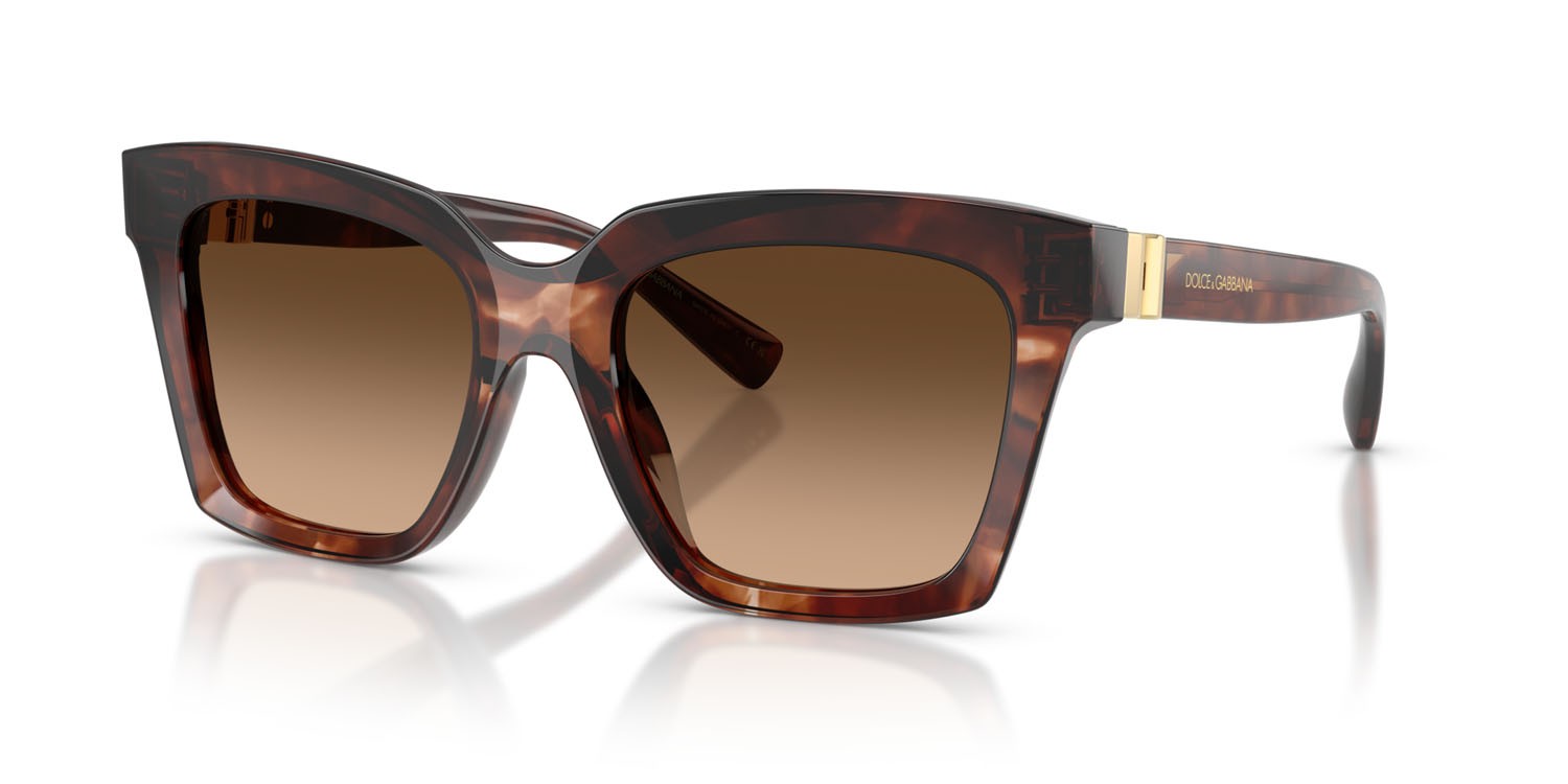 Sunglasses Dolce & Gabbana DG 4498 (322274) color havana rosso scuro shape square lenses marrone sfumato