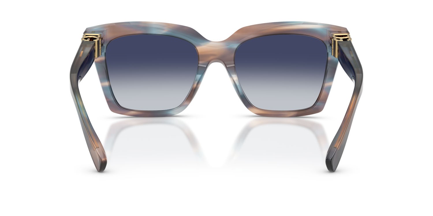 Sunglasses Dolce & Gabbana DG 4498 (344814) color striato blu shape square lenses blu sfumato grigio