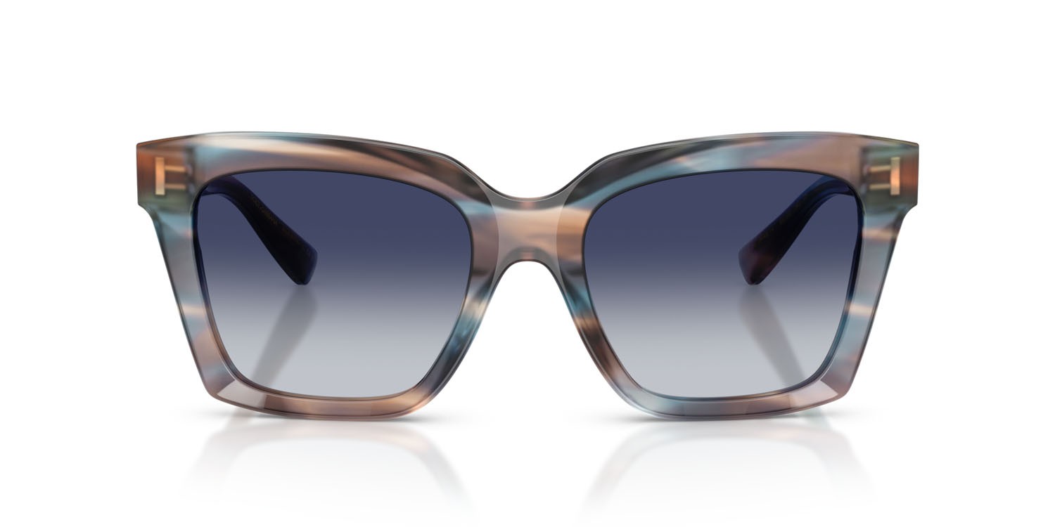 Sunglasses Dolce & Gabbana DG 4498 (344814) color striato blu shape square lenses blu sfumato grigio