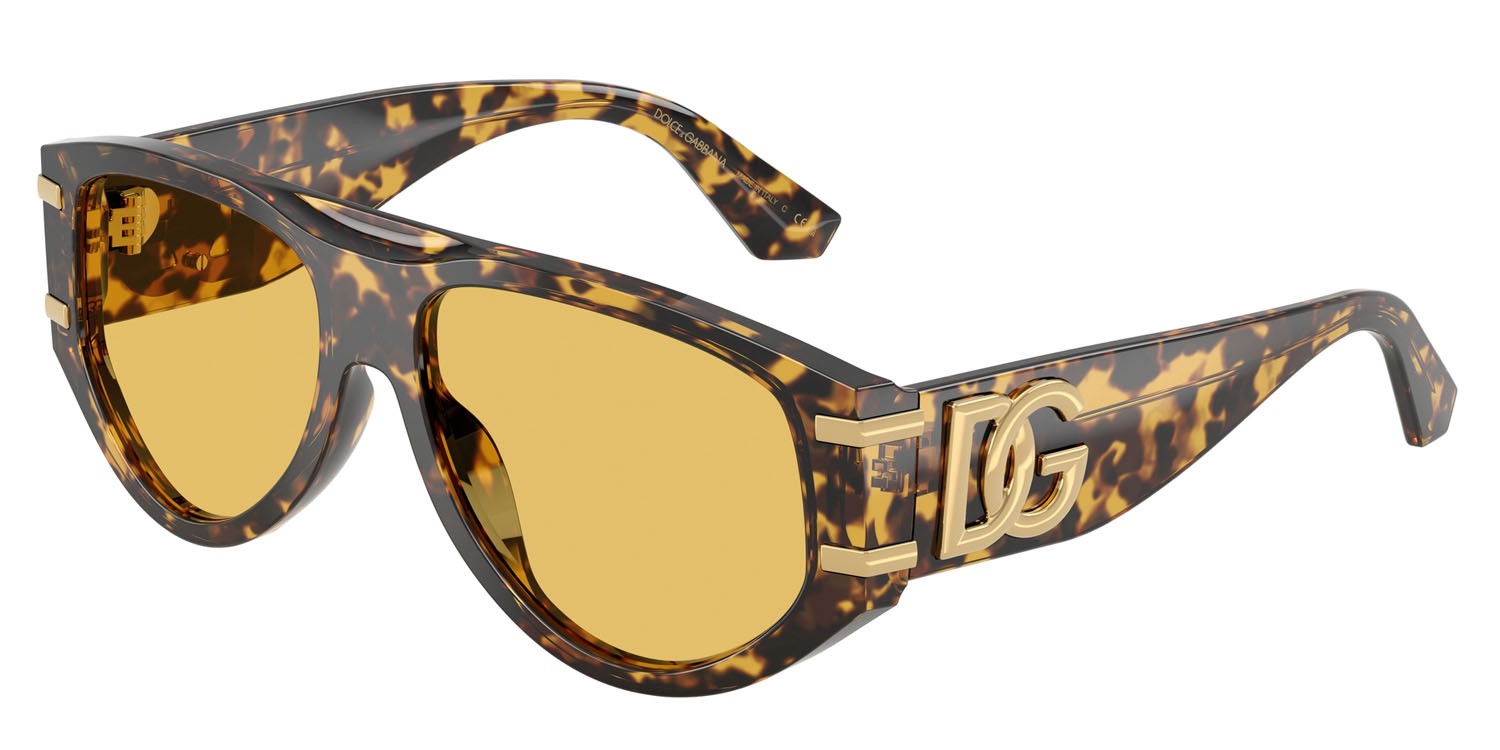 Occhiali da sole Dolce & Gabbana DG 4499 (333085) colore havana giallo forma aviator lenti giallo