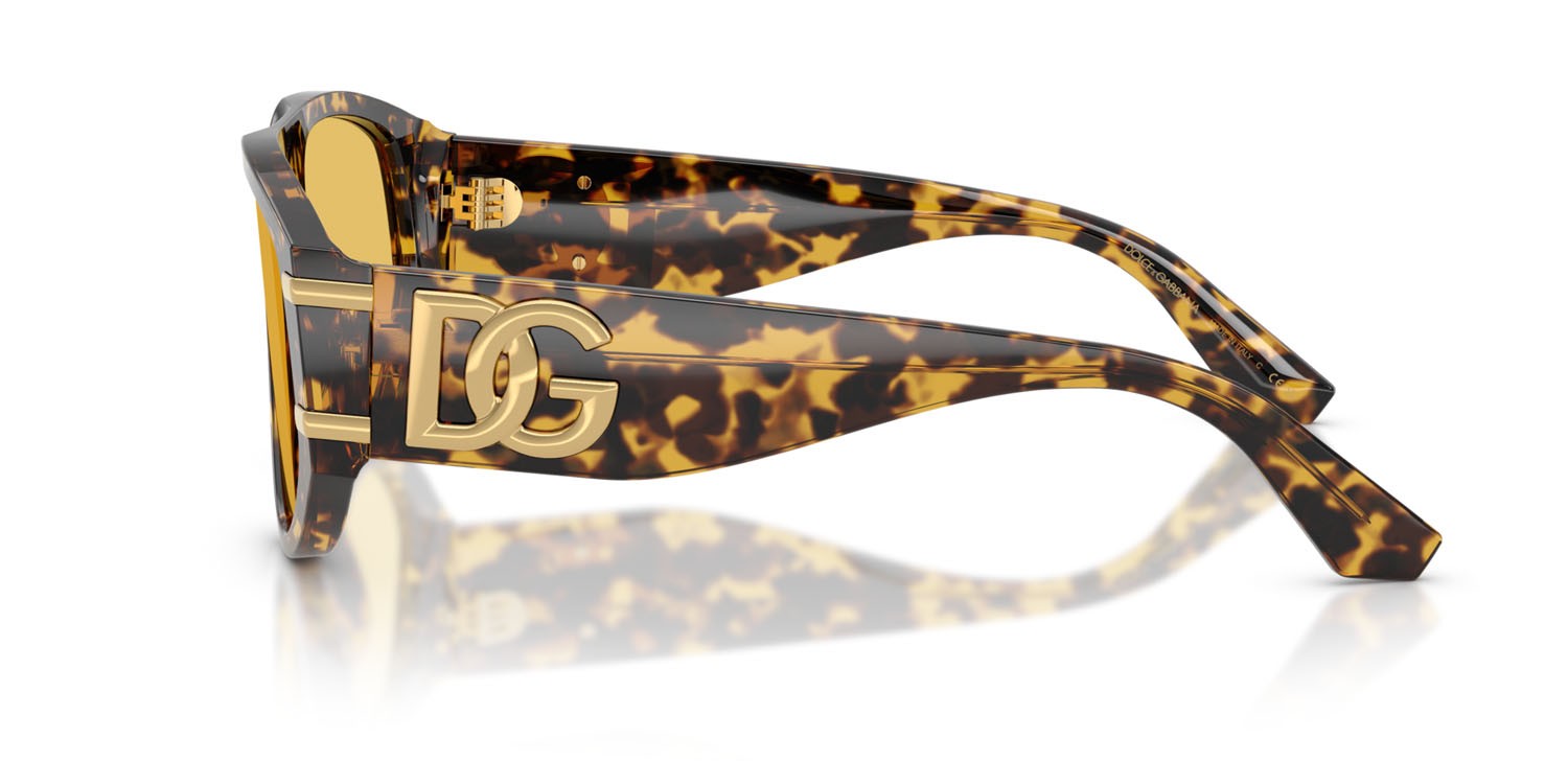 Occhiali da sole Dolce & Gabbana DG 4499 (333085) colore havana giallo forma aviator lenti giallo