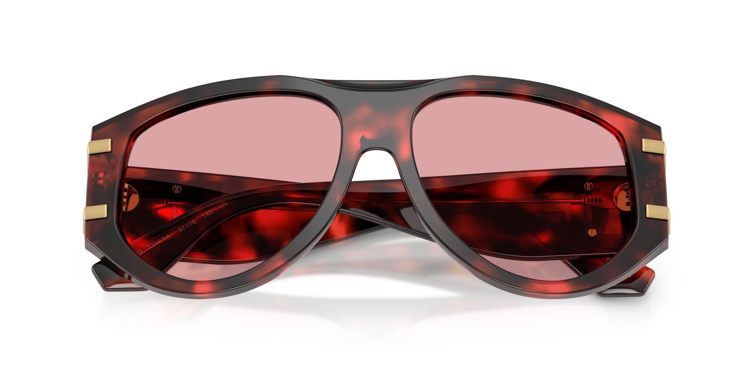 Occhiali da sole Dolce & Gabbana DG 4499 (335884) colore havana rosso forma aviator lenti viola chiaro