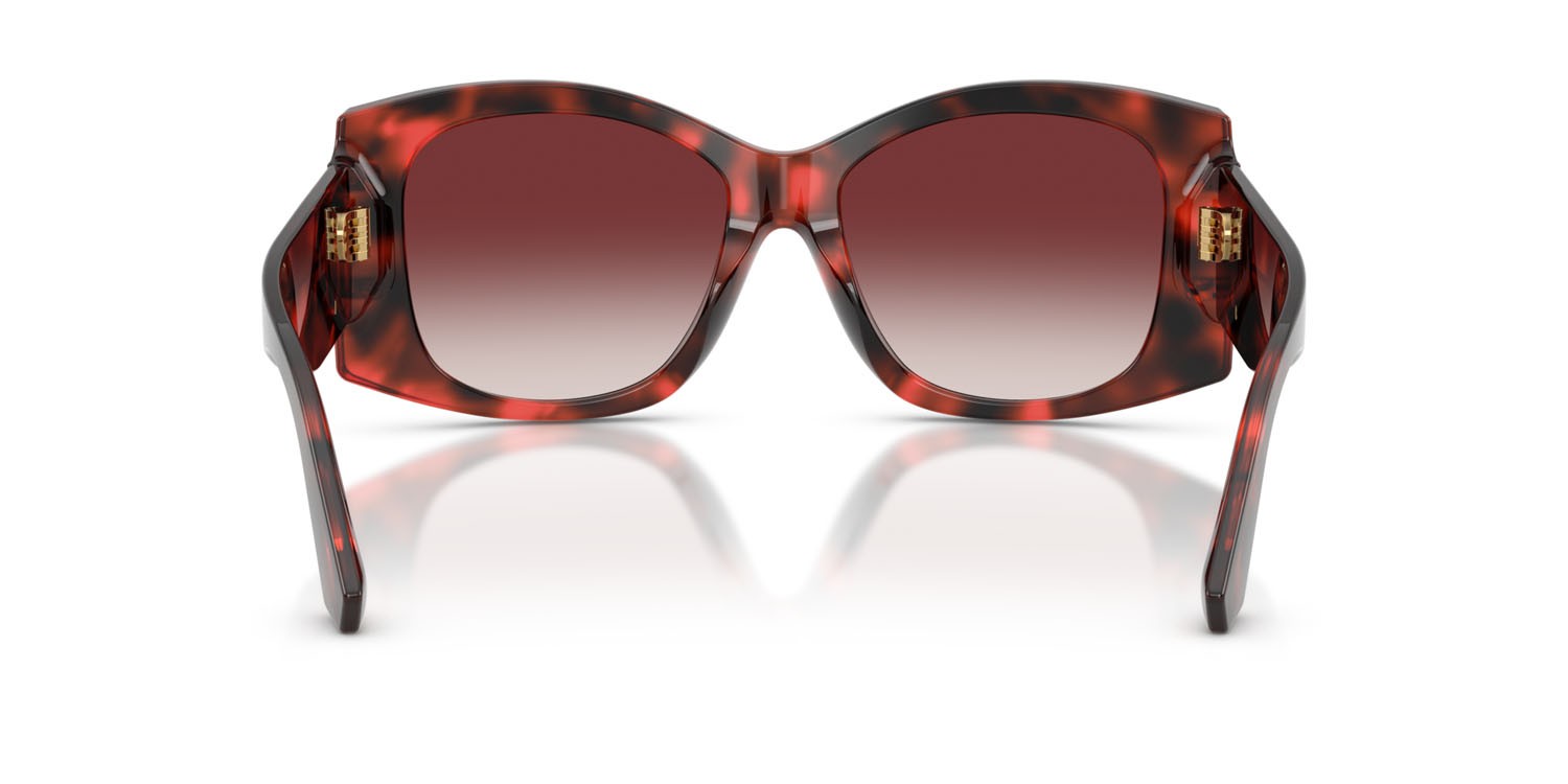 Sunglasses Dolce & Gabbana DG 4501 (33588H) color havana rosso shape butterfly lenses clear gradient dark brandy