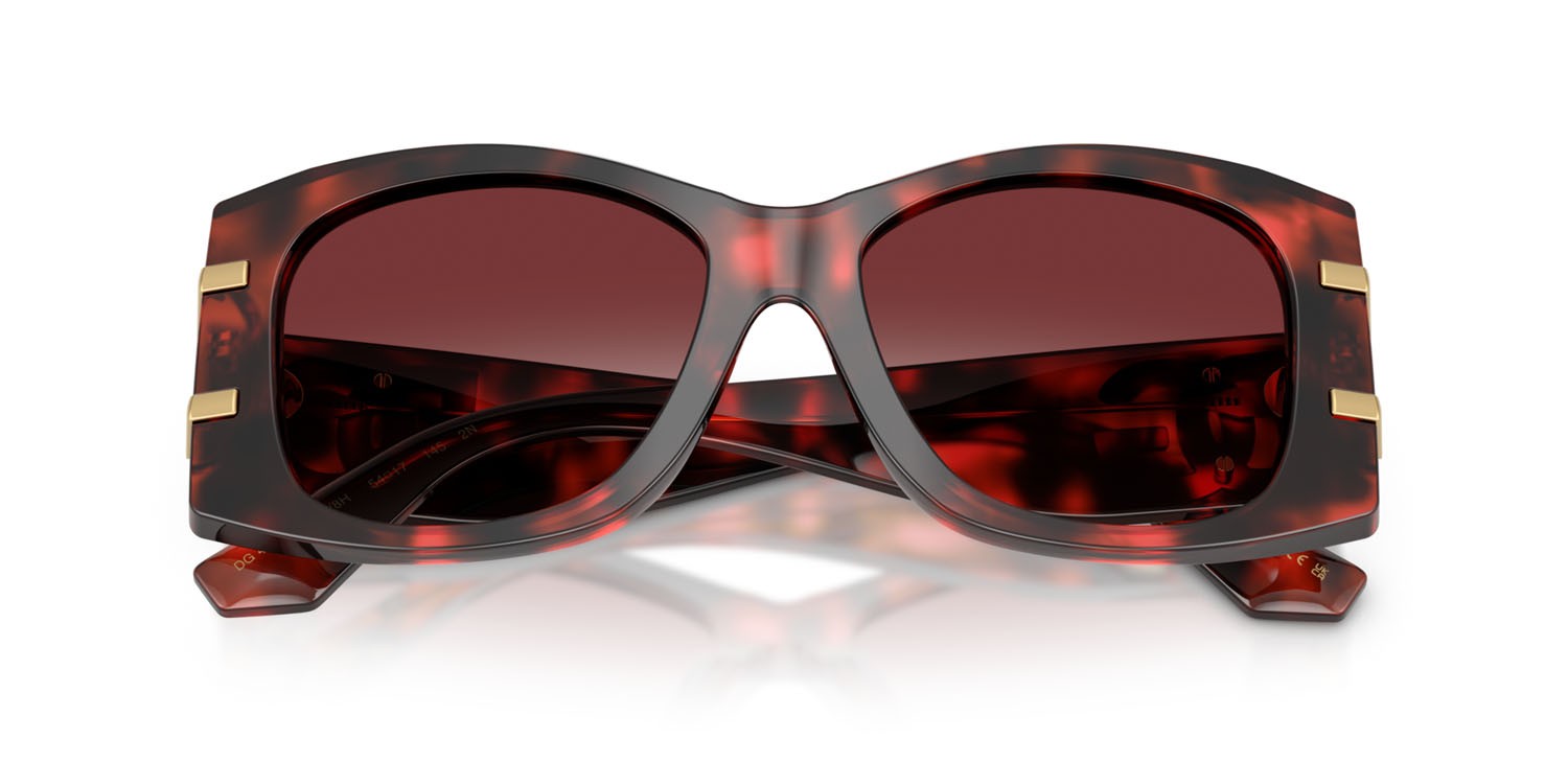 Sunglasses Dolce & Gabbana DG 4501 (33588H) color havana rosso shape butterfly lenses clear gradient dark brandy