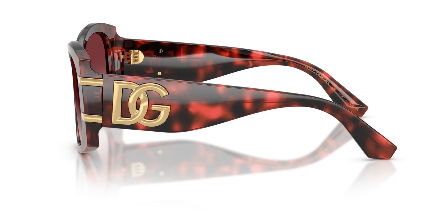 Sunglasses Dolce & Gabbana DG 4501 (33588H) color havana rosso shape butterfly lenses clear gradient dark brandy