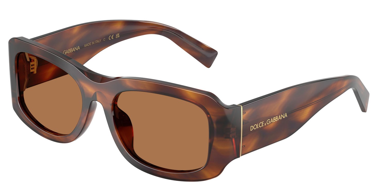 Occhiali da sole Dolce & Gabbana DG 4503 (306373) colore striato marrone forma rettangolare lenti bronzo