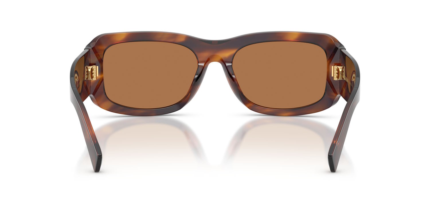 Occhiali da sole Dolce & Gabbana DG 4503 (306373) colore striato marrone forma rettangolare lenti bronzo