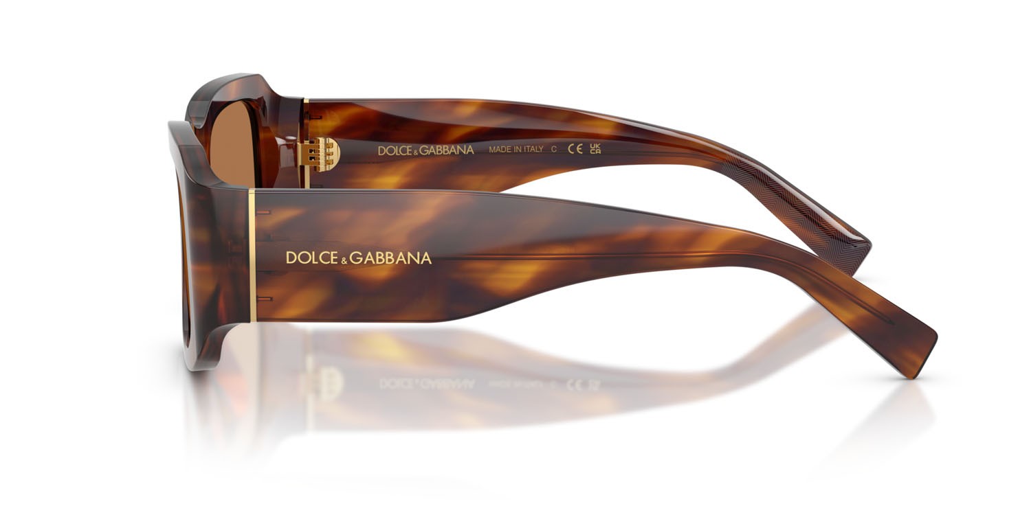Occhiali da sole Dolce & Gabbana DG 4503 (306373) colore striato marrone forma rettangolare lenti bronzo