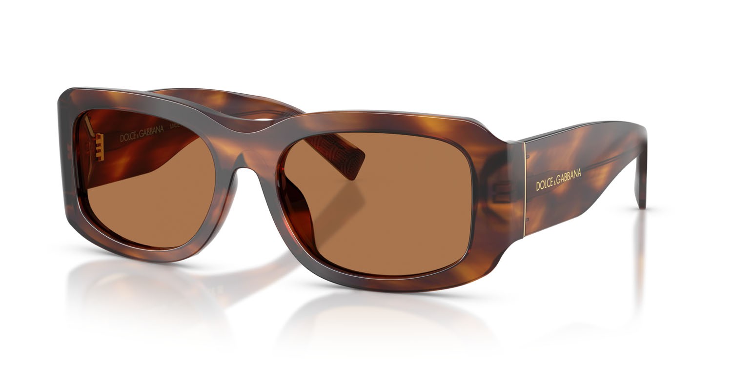 Occhiali da sole Dolce & Gabbana DG 4503 (306373) colore striato marrone forma rettangolare lenti bronzo