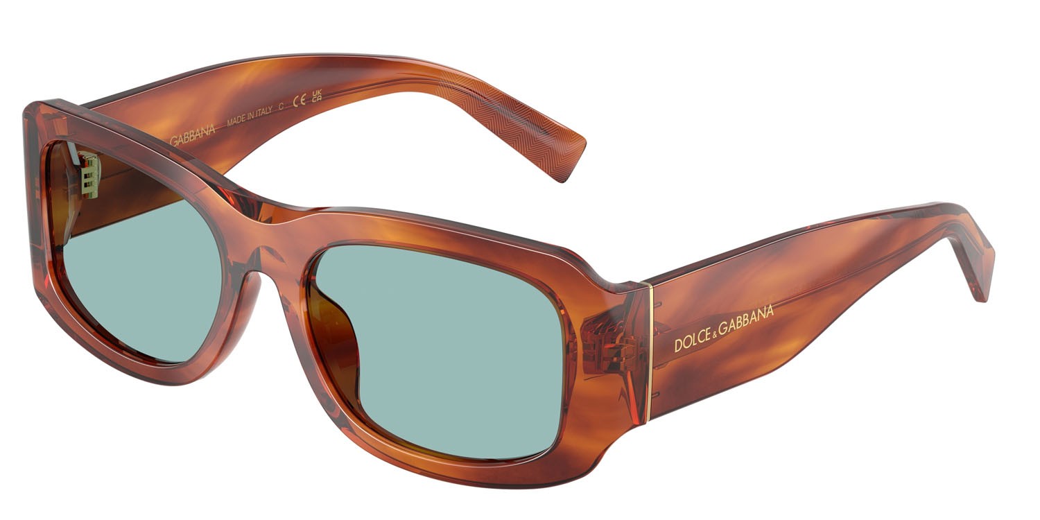 Sunglasses Dolce & Gabbana DG 4503 (322180) color zenzero a righe shape rectangle lenses blu