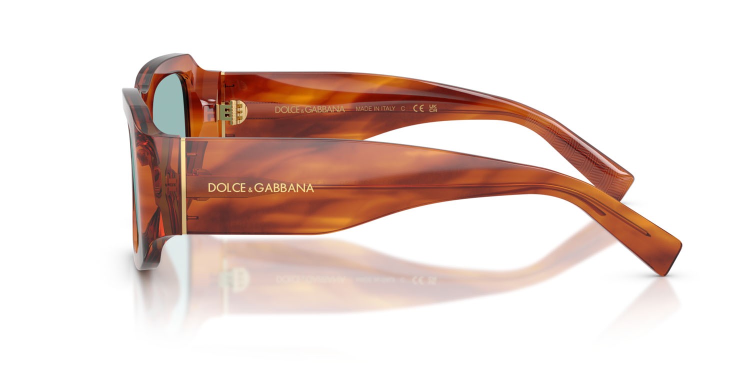 Sunglasses Dolce & Gabbana DG 4503 (322180) color zenzero a righe shape rectangle lenses blu