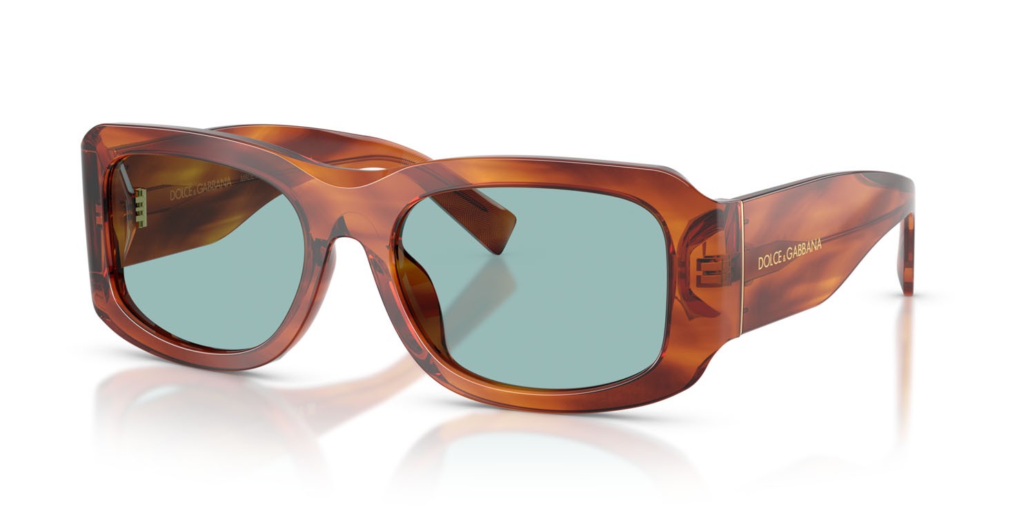 Sunglasses Dolce & Gabbana DG 4503 (322180) color zenzero a righe shape rectangle lenses blu