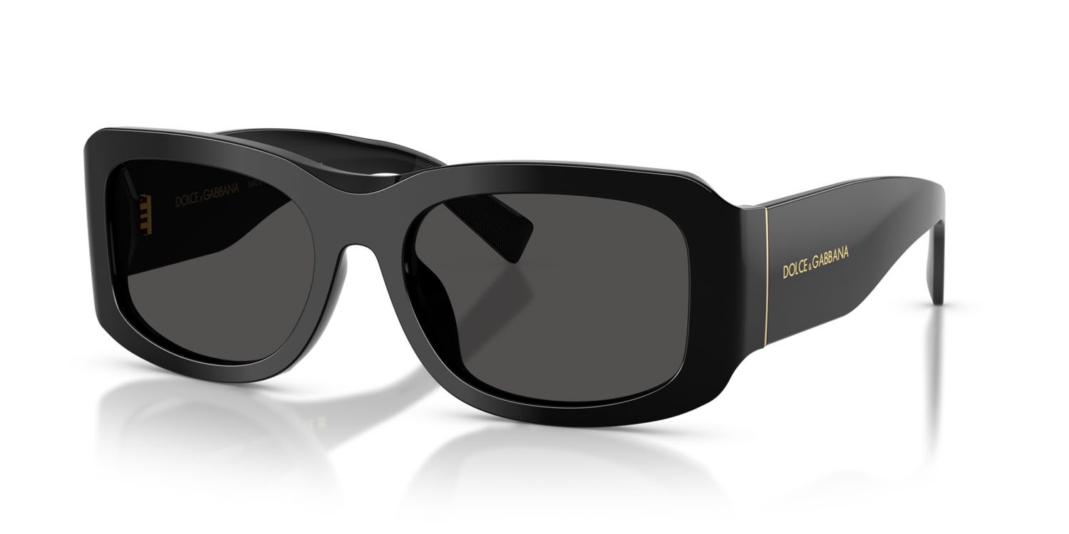 Occhiali da sole Dolce & Gabbana DG 4503 (501/87) colore nero forma rettangolare lenti grigio scuro