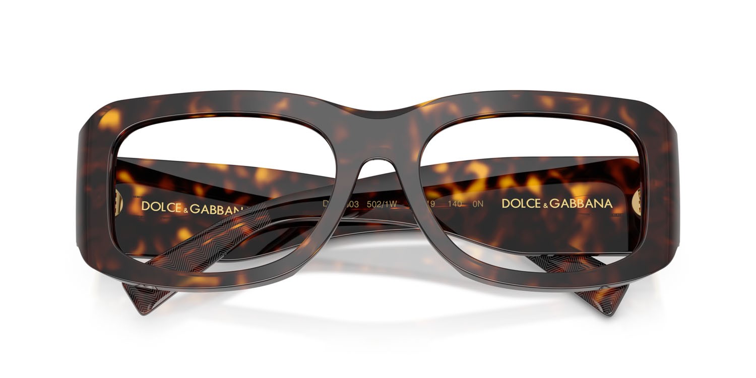 Sunglasses Dolce & Gabbana DG 4503 (502/1W) color havana shape rectangle lenses trasparente
