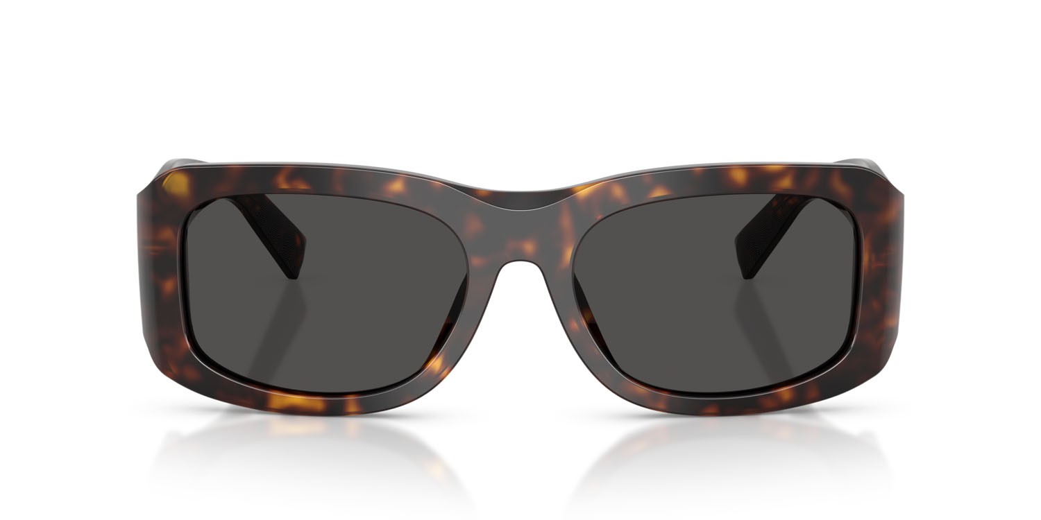 Occhiali da sole Dolce & Gabbana DG 4503 (502/87) colore havana forma rettangolare lenti grigio scuro