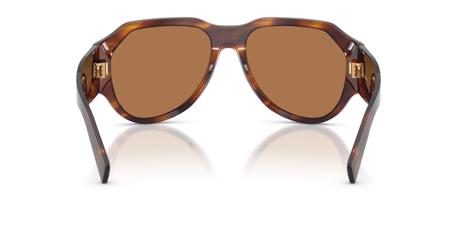 Occhiali da sole Dolce & Gabbana DG 4504 (306373) colore striato marrone forma aviator lenti bronzo