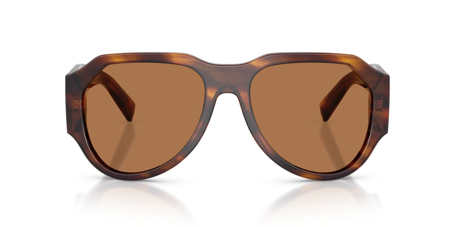 Occhiali da sole Dolce & Gabbana DG 4504 (306373) colore striato marrone forma aviator lenti bronzo