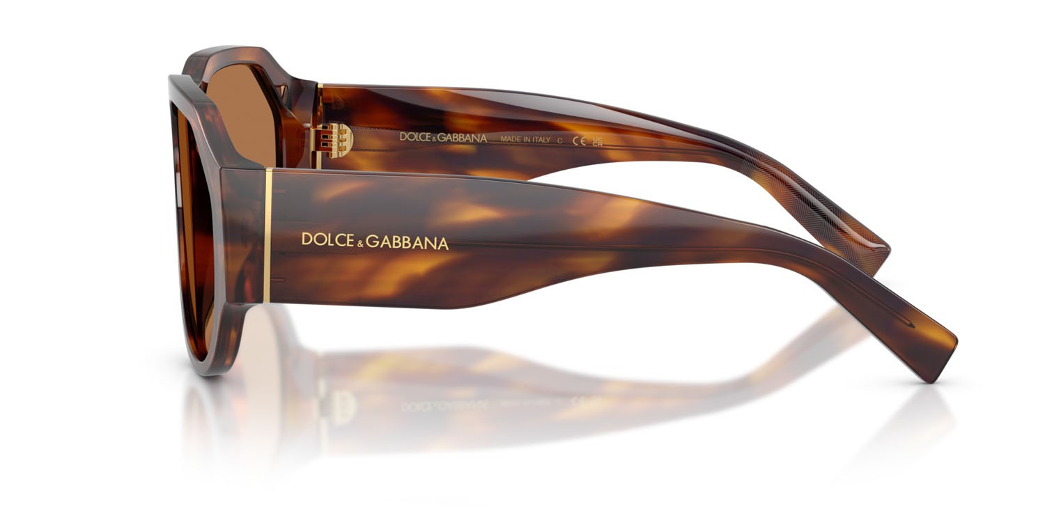 Occhiali da sole Dolce & Gabbana DG 4504 (306373) colore striato marrone forma aviator lenti bronzo