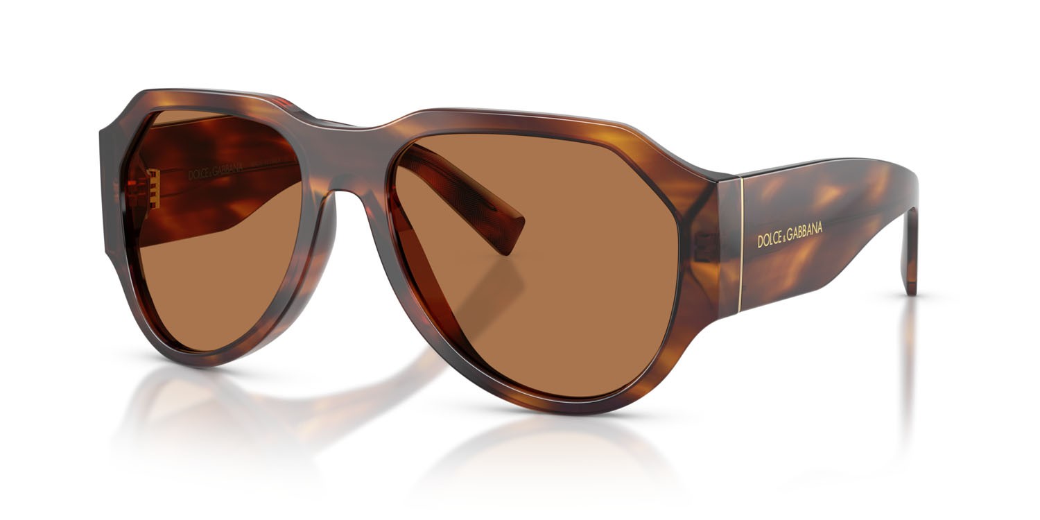 Occhiali da sole Dolce & Gabbana DG 4504 (306373) colore striato marrone forma aviator lenti bronzo