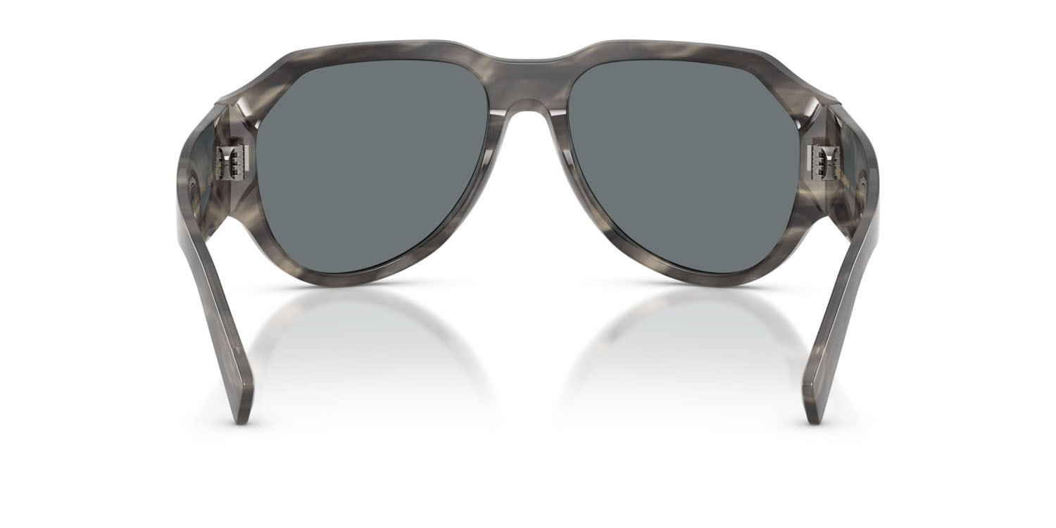 Sunglasses Dolce & Gabbana DG 4504 (319980) color striato grigio shape aviator lenses blu scuro