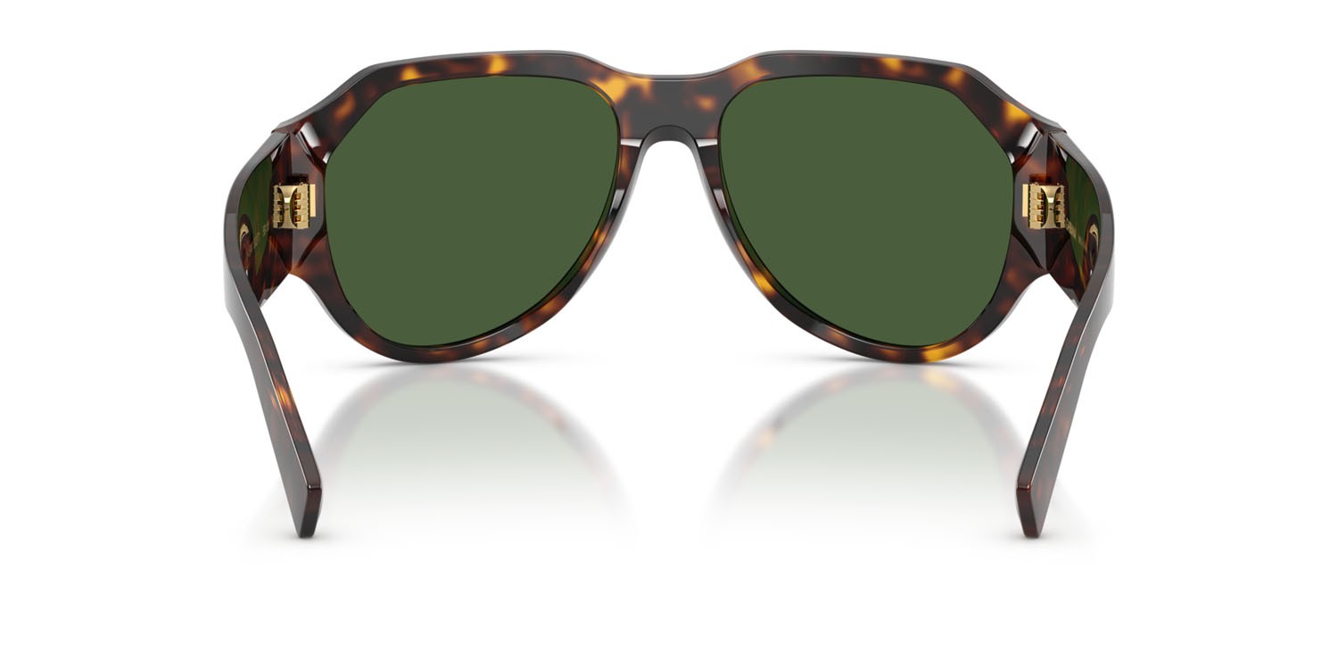 Occhiali da sole Dolce & Gabbana DG 4504 (502/71) colore havana forma aviator lenti verde scuro