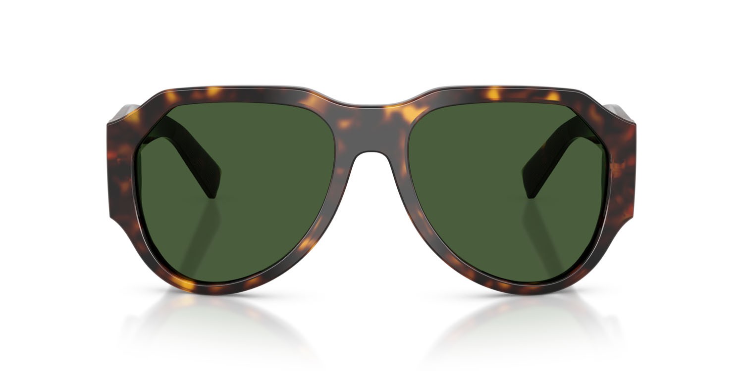 Occhiali da sole Dolce & Gabbana DG 4504 (502/71) colore havana forma aviator lenti verde scuro