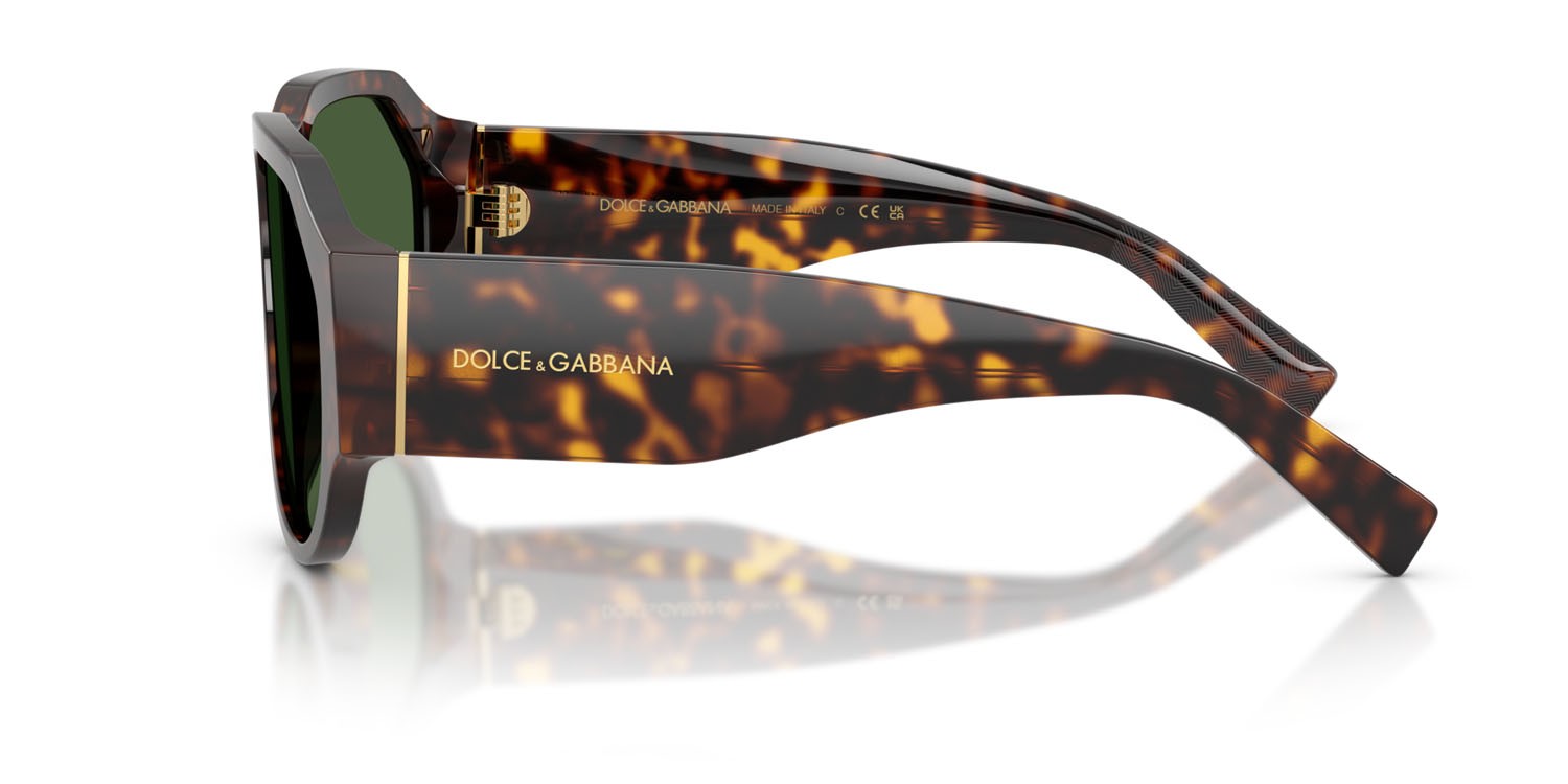 Occhiali da sole Dolce & Gabbana DG 4504 (502/71) colore havana forma aviator lenti verde scuro