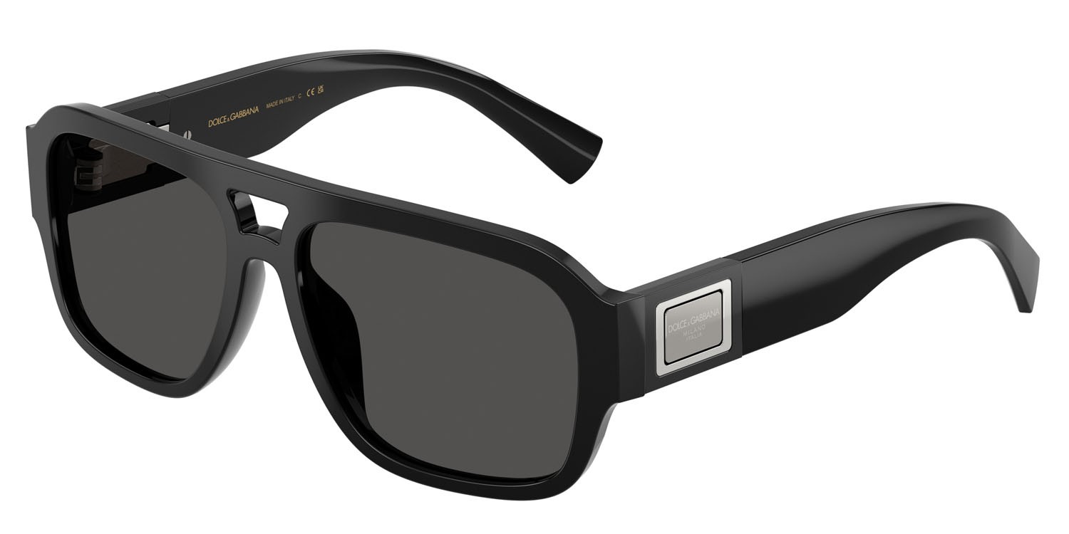 Sunglasses Dolce & Gabbana DG 4506 (501/87) color nero shape aviator lenses grigio scuro