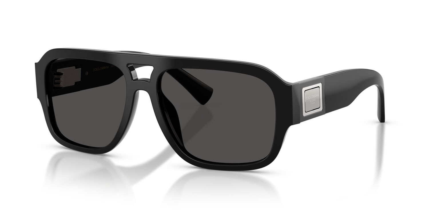 Sunglasses Dolce & Gabbana DG 4506 (501/87) color nero shape aviator lenses grigio scuro