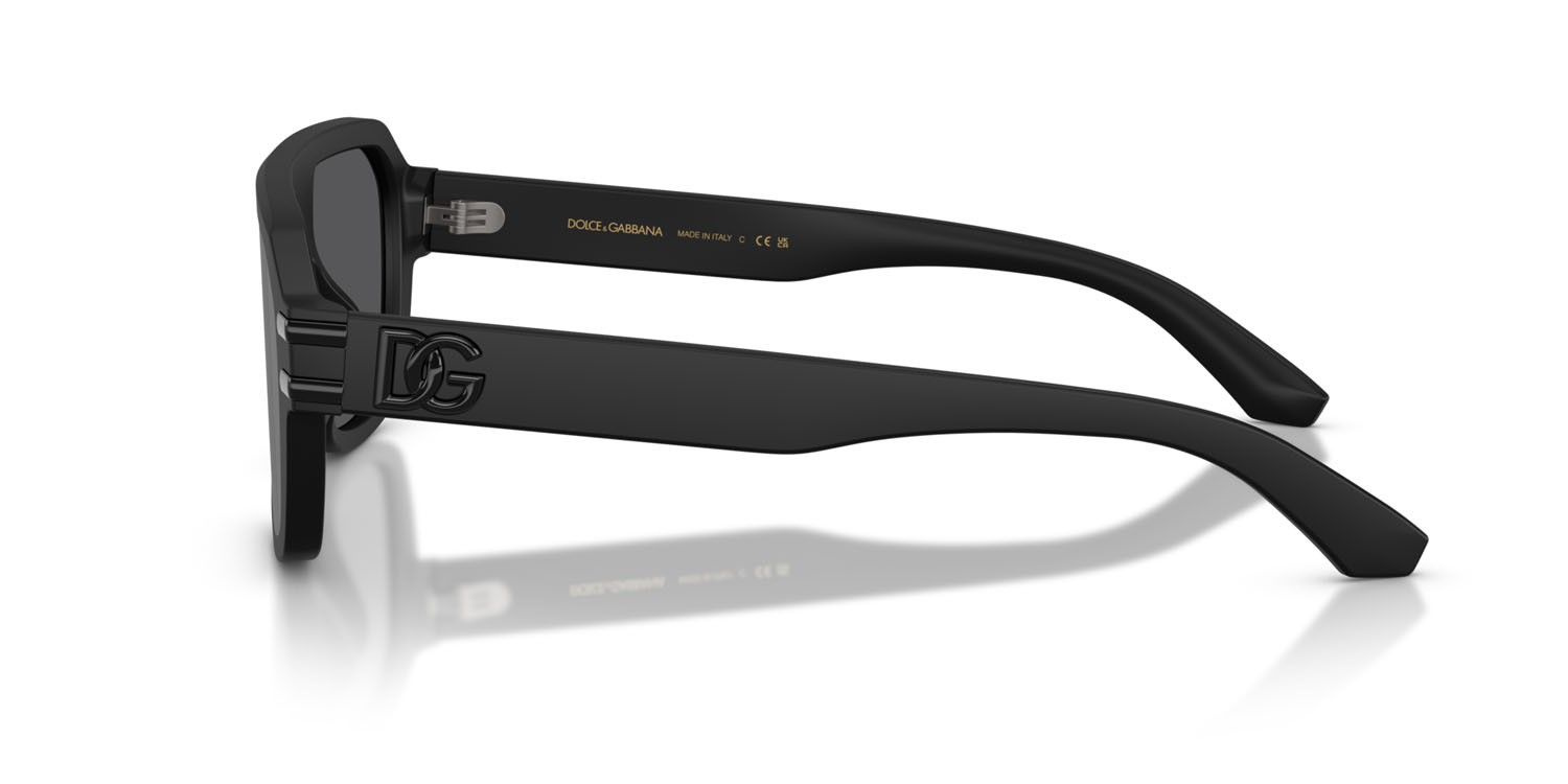 Sunglasses Dolce & Gabbana DG 4507 (25256G) color nero opaco shape aviator lenses grigio nero specchiato