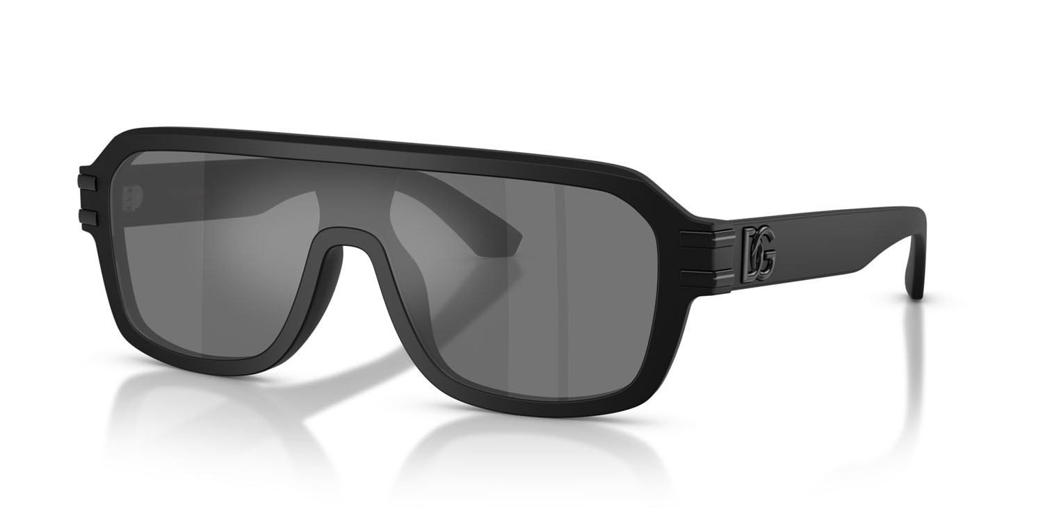 Sunglasses Dolce & Gabbana DG 4507 (25256G) color nero opaco shape aviator lenses grigio nero specchiato