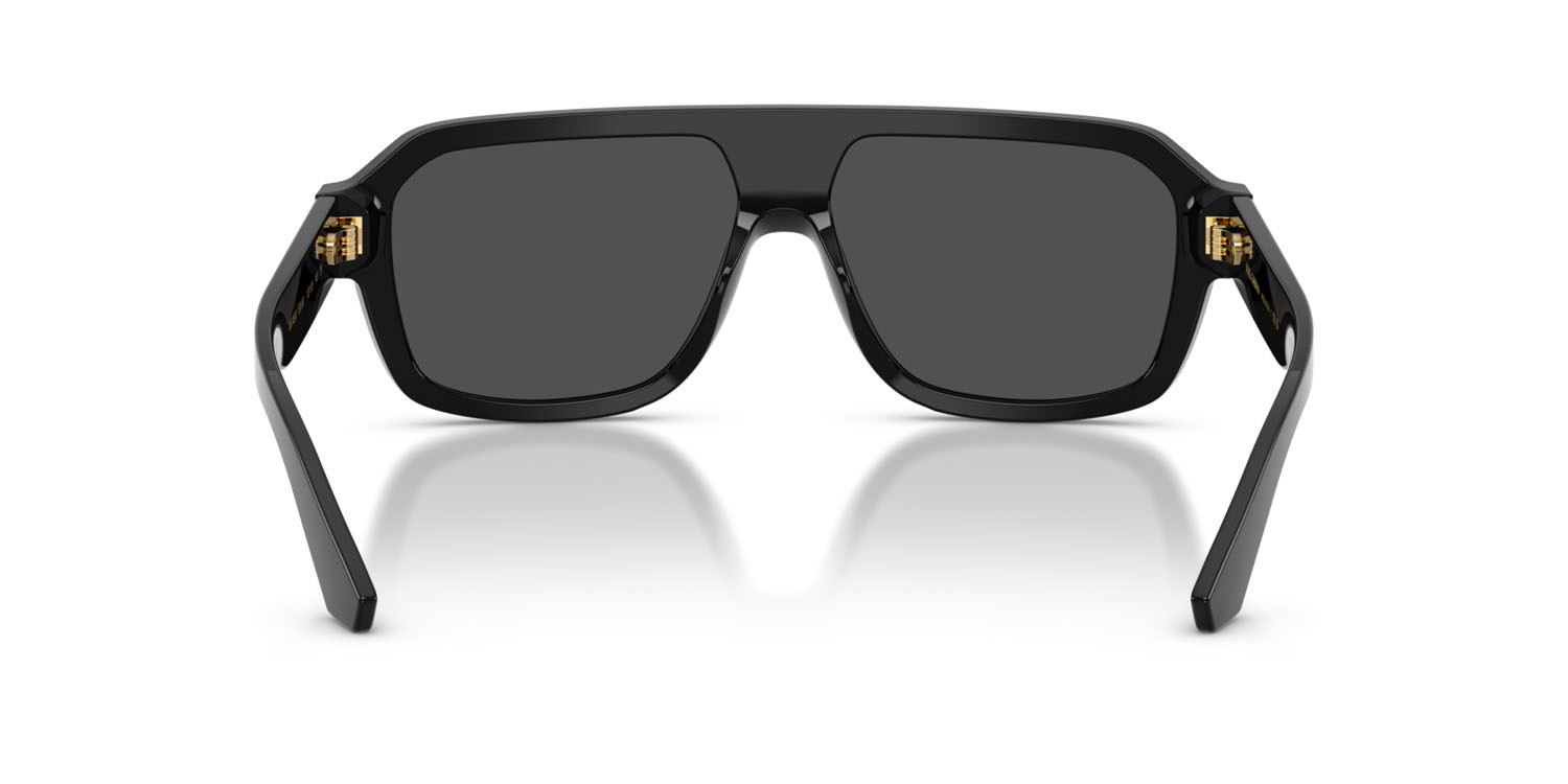Occhiali da sole Dolce & Gabbana DG 4507 (501/87) colore nero forma aviator lenti grigio scuro