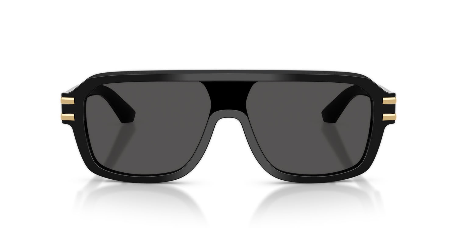 Occhiali da sole Dolce & Gabbana DG 4507 (501/87) colore nero forma aviator lenti grigio scuro