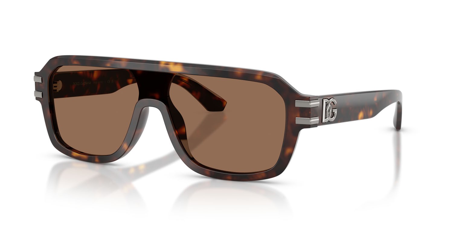 Occhiali da sole Dolce & Gabbana DG 4507 (502/73) colore havana forma aviator lenti marrone scuro