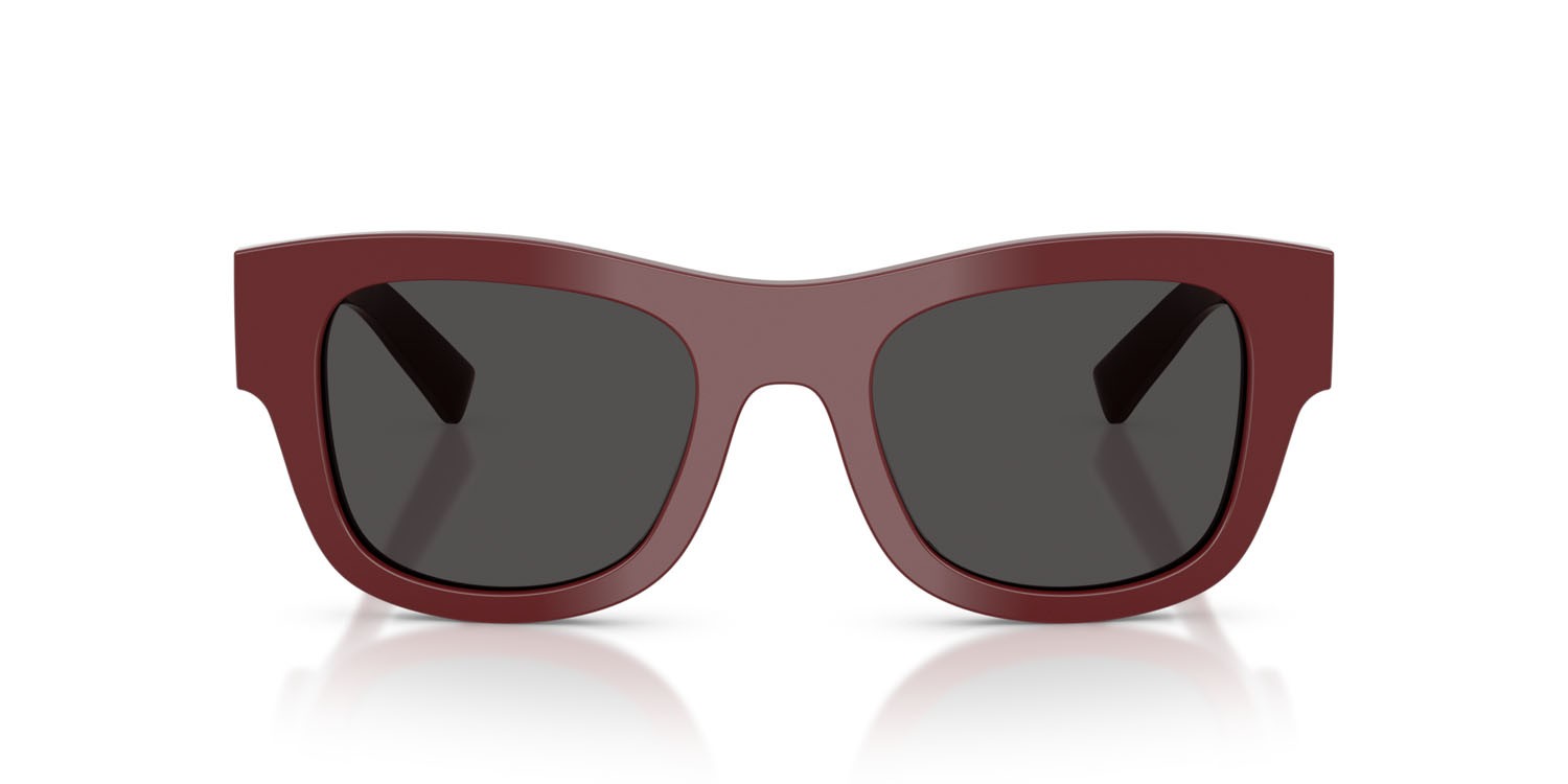 Occhiali da sole Dolce & Gabbana DG 4509 (309187) colore bordeaux forma quadrato lenti grigio scuro