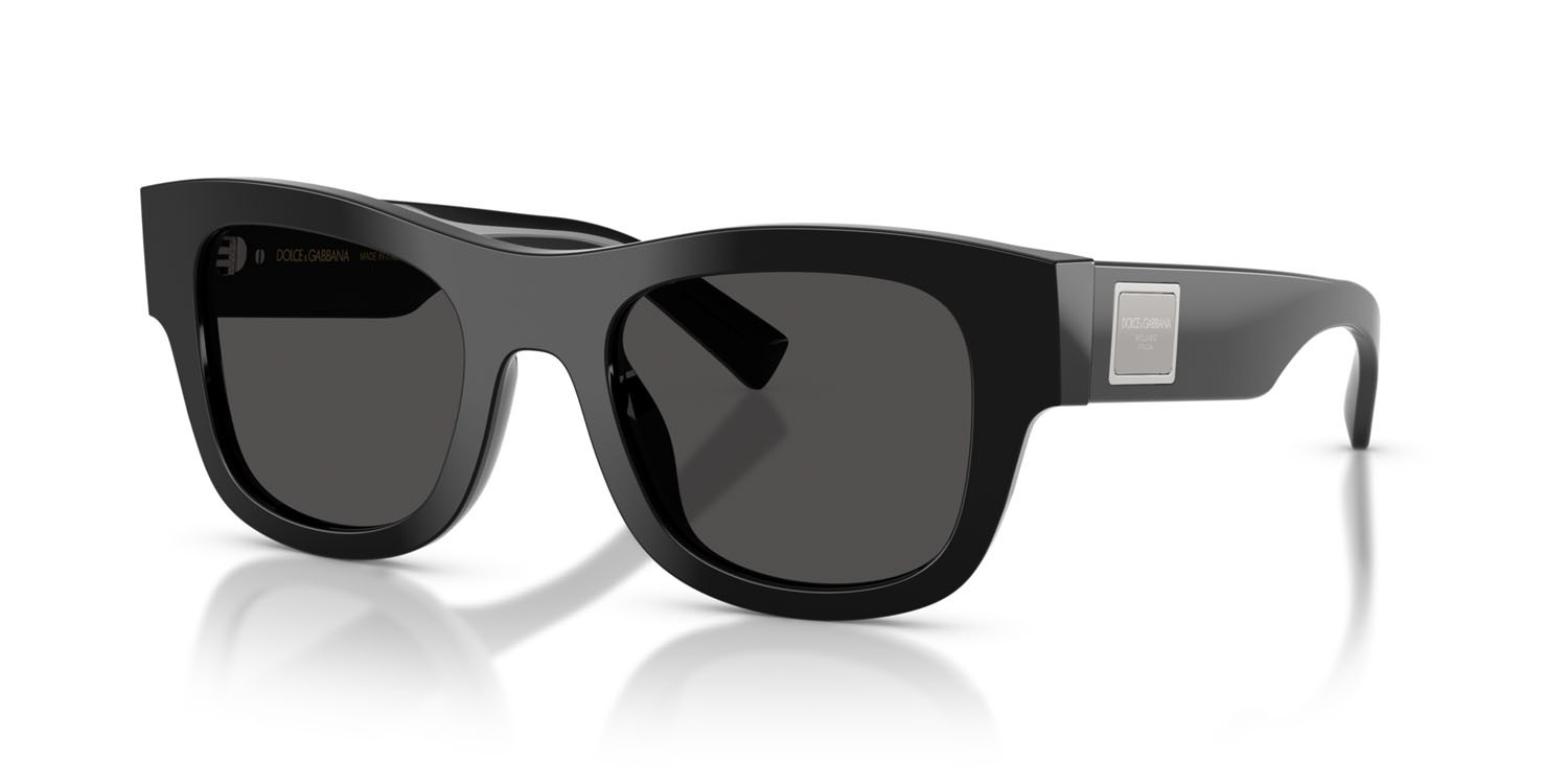 Occhiali da sole Dolce & Gabbana DG 4509 (501/87) colore nero forma quadrato lenti grigio scuro