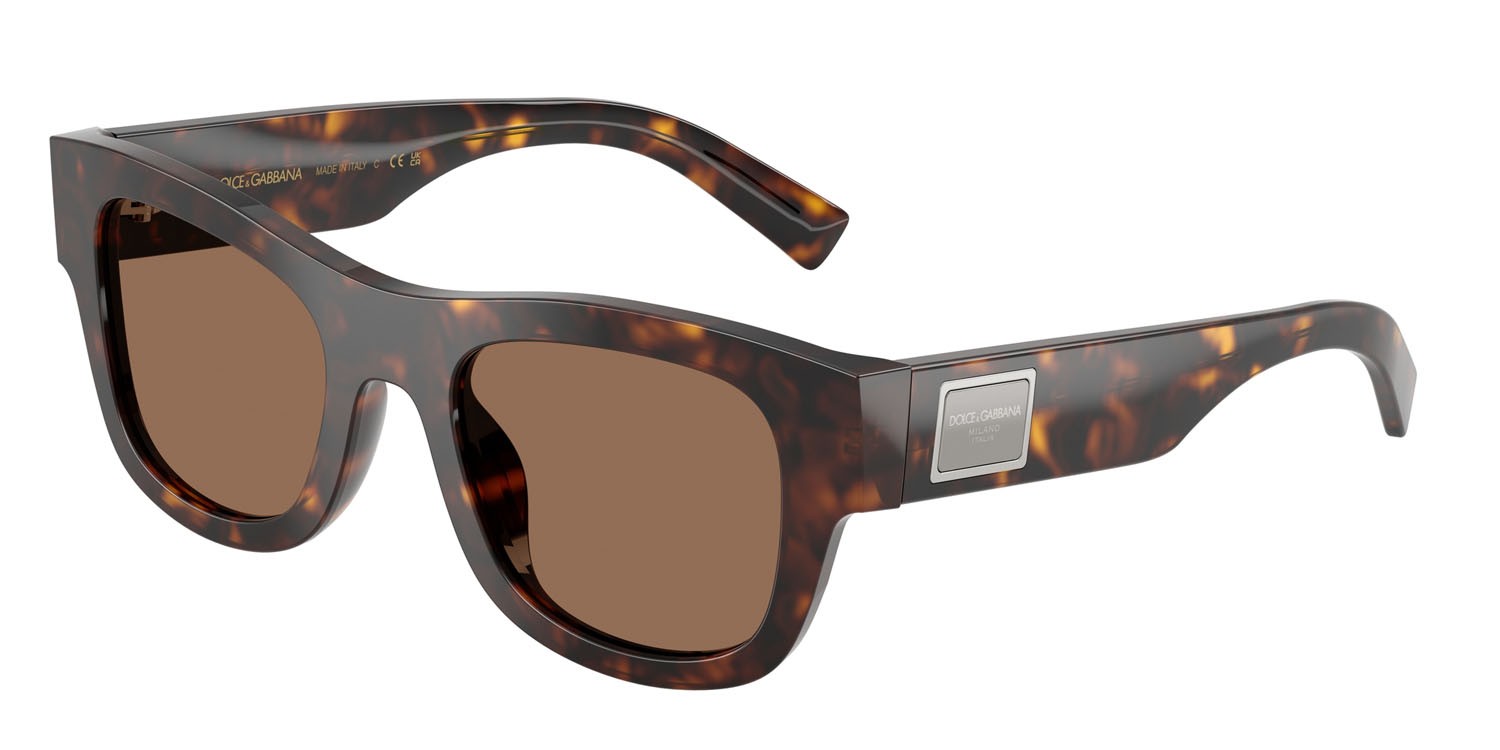 Occhiali da sole Dolce & Gabbana DG 4509 (502/73) colore havana forma quadrato lenti marrone scuro