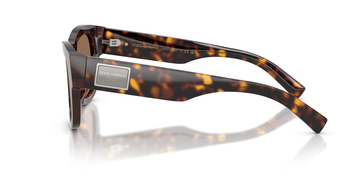 Occhiali da sole Dolce & Gabbana DG 4509 (502/73) colore havana forma quadrato lenti marrone scuro