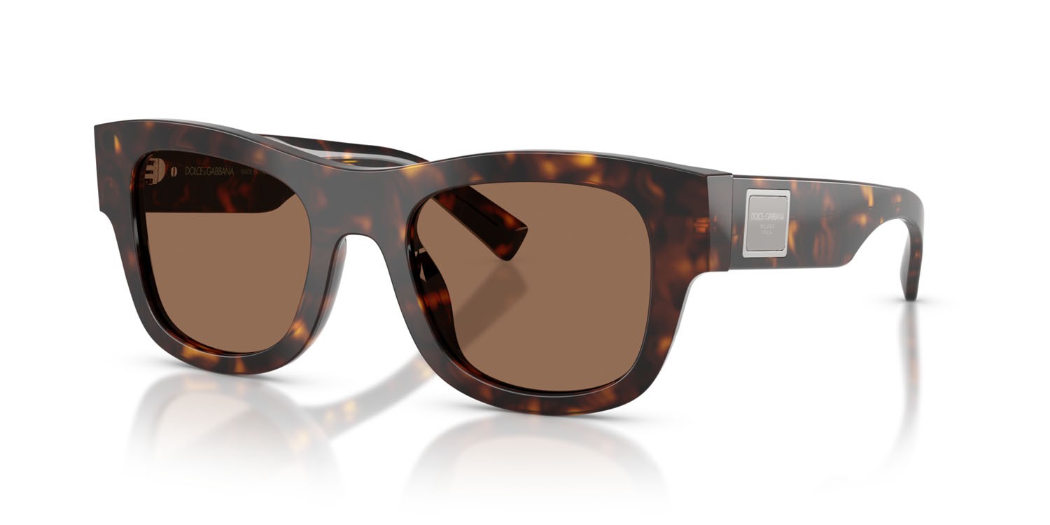 Occhiali da sole Dolce & Gabbana DG 4509 (502/73) colore havana forma quadrato lenti marrone scuro
