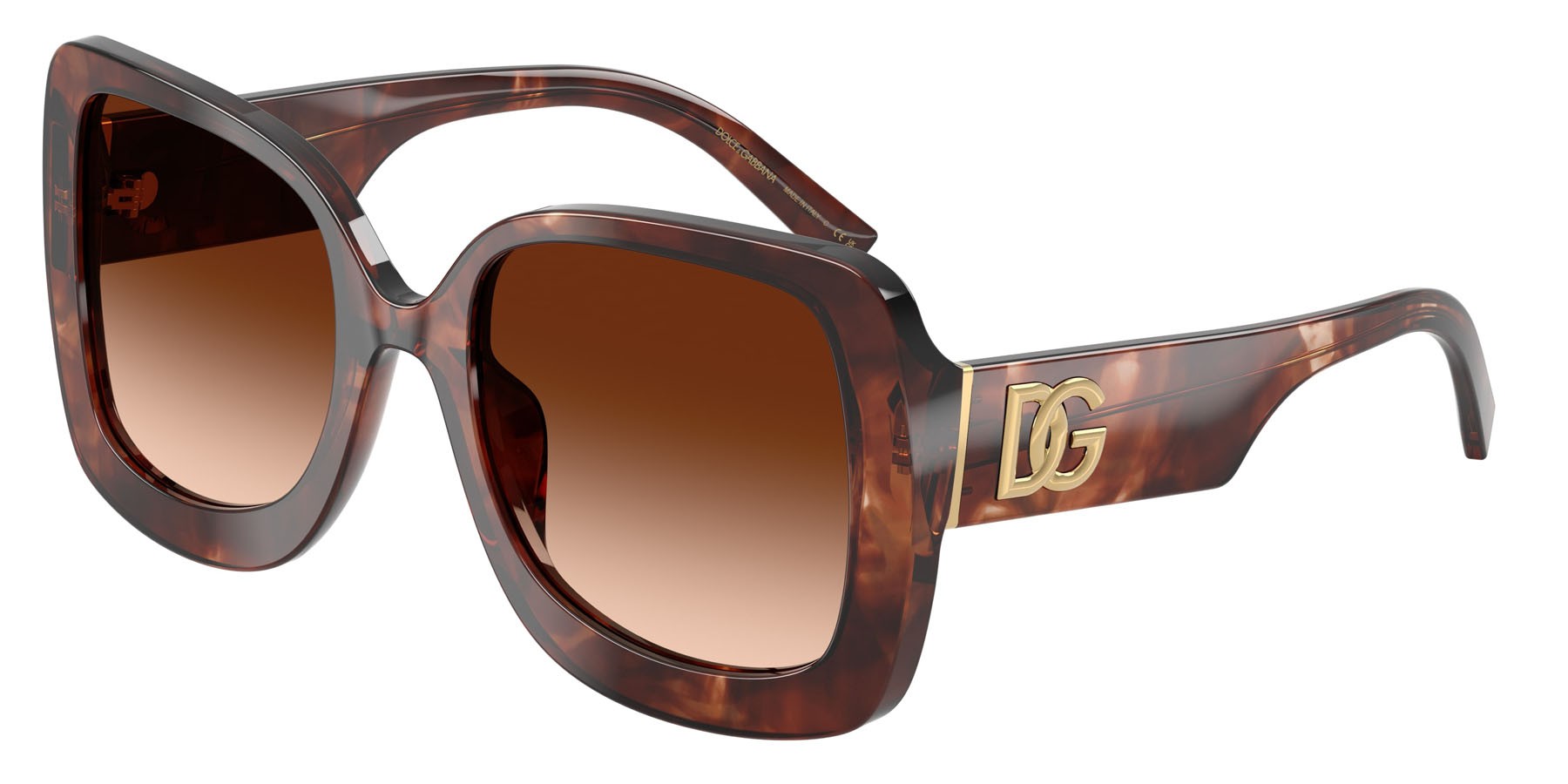 Sunglasses Dolce & Gabbana DG 4513 (322274) color havana rosso scuro shape square lenses marrone sfumato